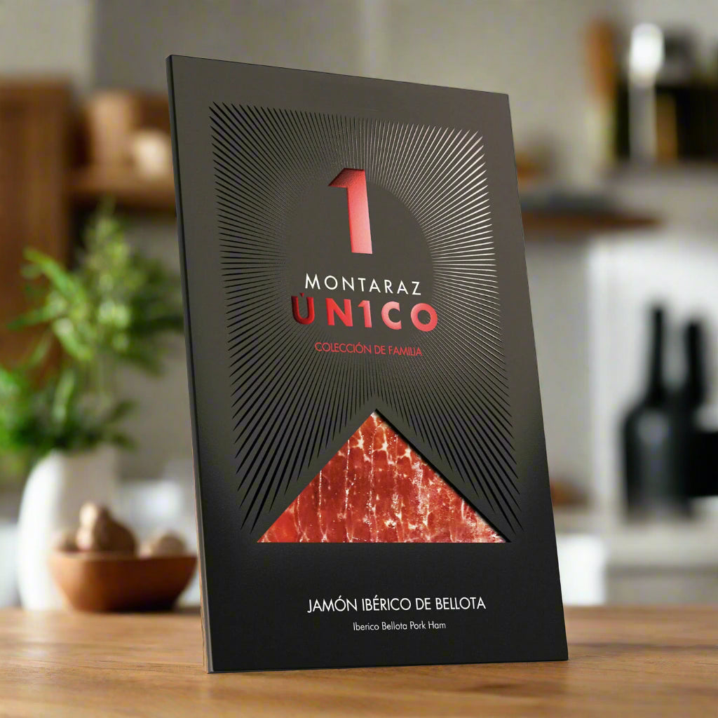 Montaraz Jamón Bellota Bellota Fed 100% Ibérico UN1CO Pata Negra Preslice 1.5oz