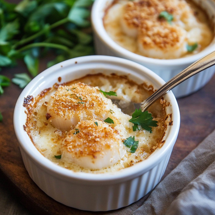 Coquille St Jacques in Shell